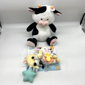 Bundle of Magic Years Baby Black & White Cow Toy Set